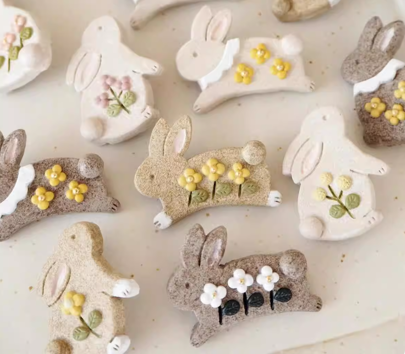 Bunny Ceramic Brooch